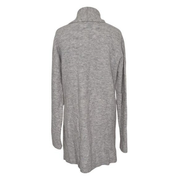Banana Republic Ribbed Cardigan Womens Size Small Gray Merino Wool Alpaca Blend - Picture 7 of 10